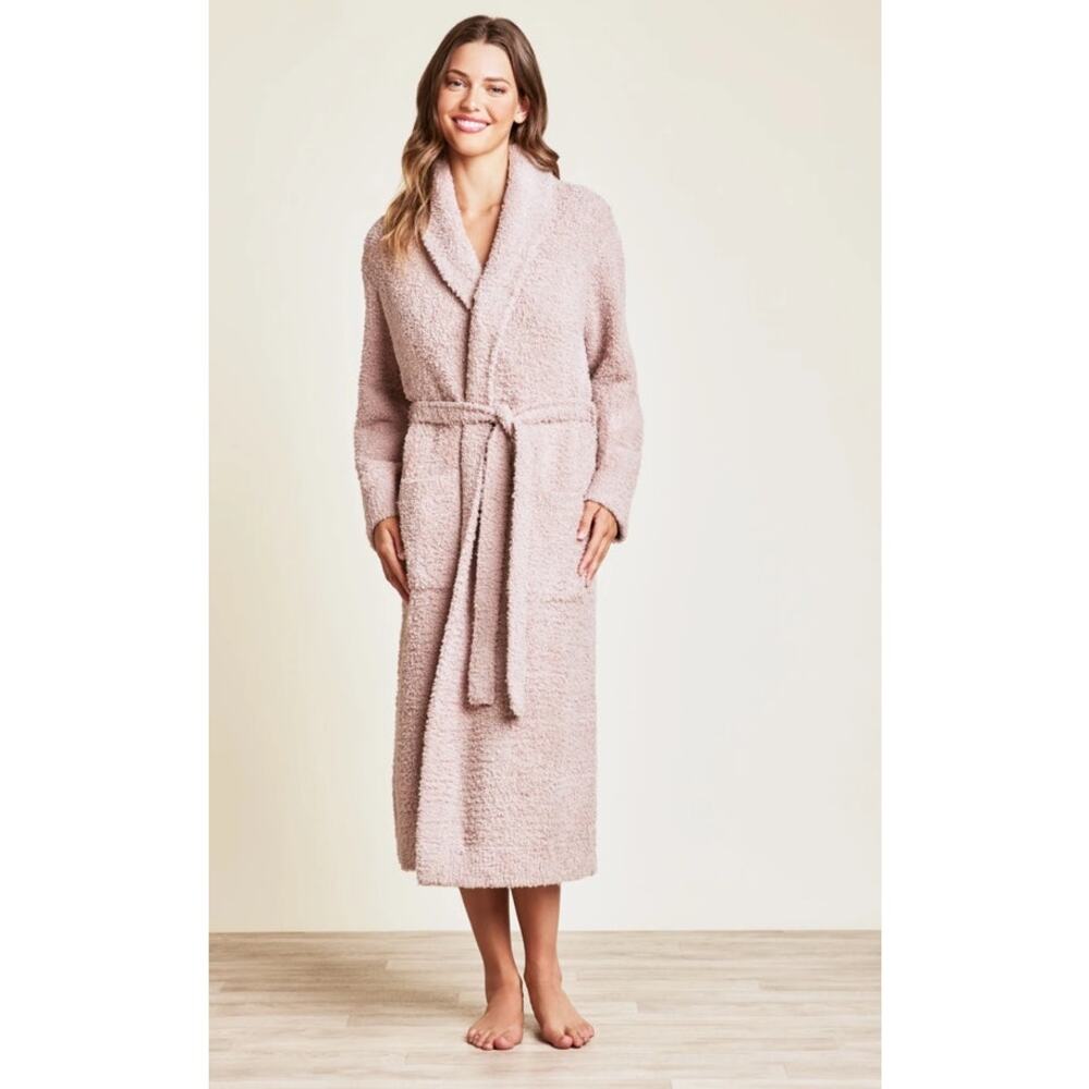 Barefoot Dreams Plush Long Robe in Blush Pink